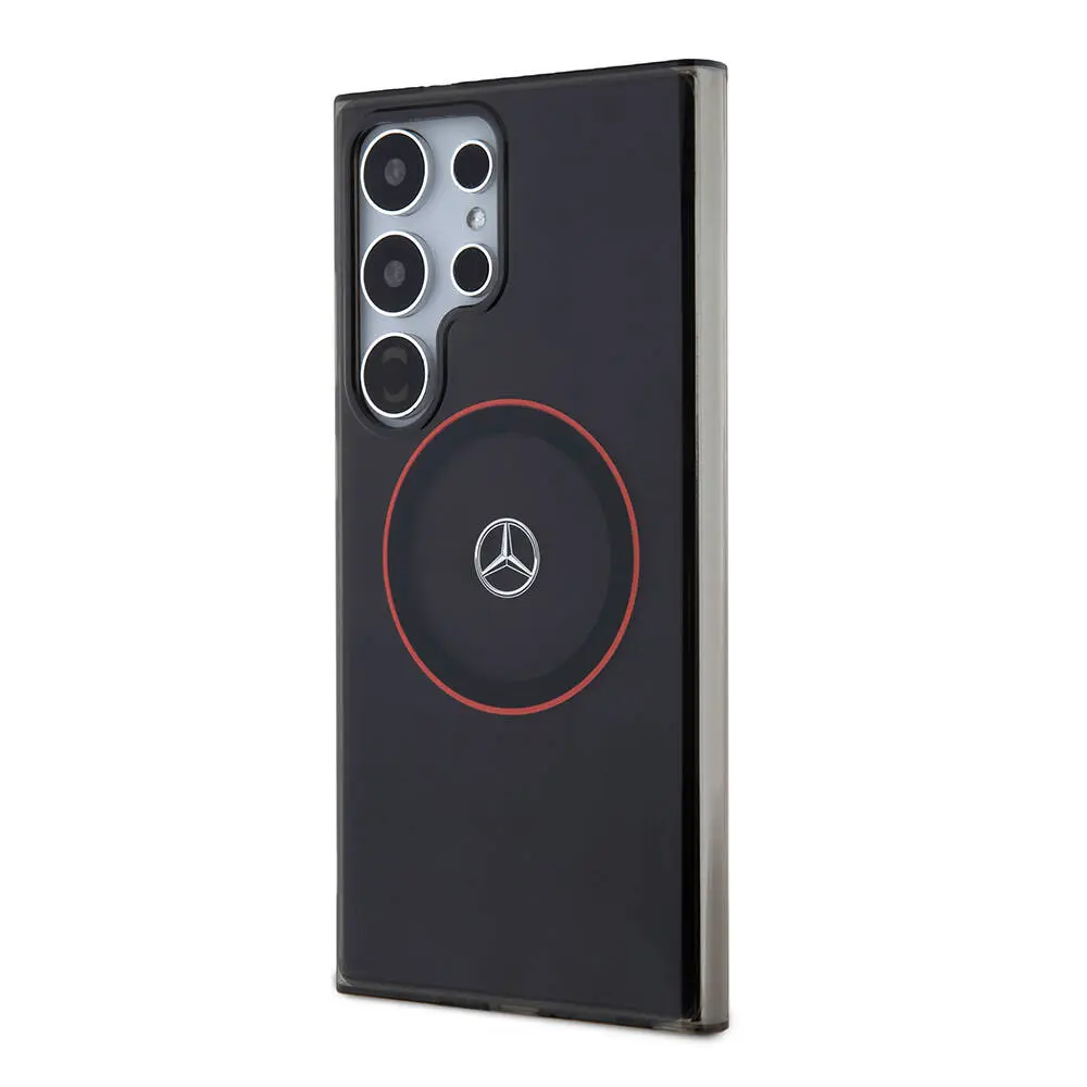 Galaxy S24 Ultra MagSafe Uyumlu Lisanslı Kılıf - Mercedes Benz Red Ring
