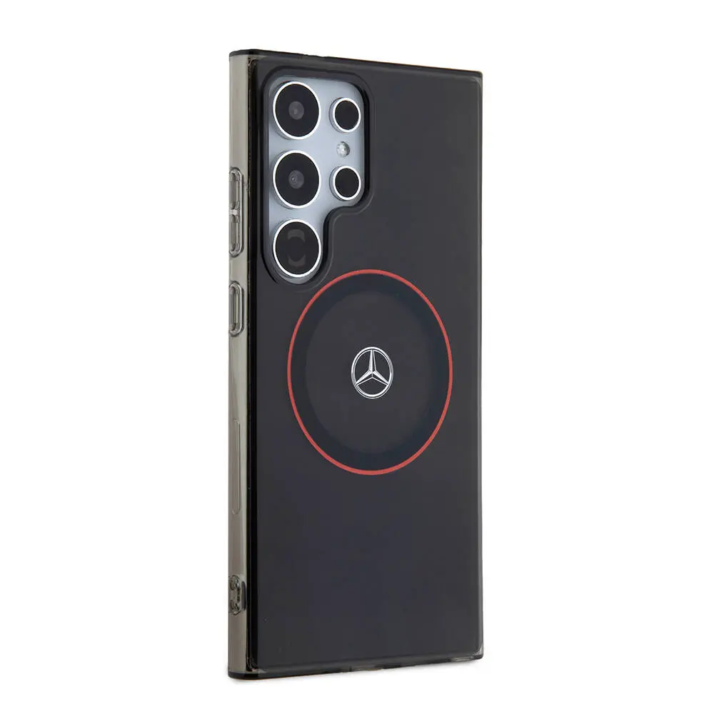 Galaxy S24 Ultra MagSafe Uyumlu Lisanslı Kılıf - Mercedes Benz Red Ring