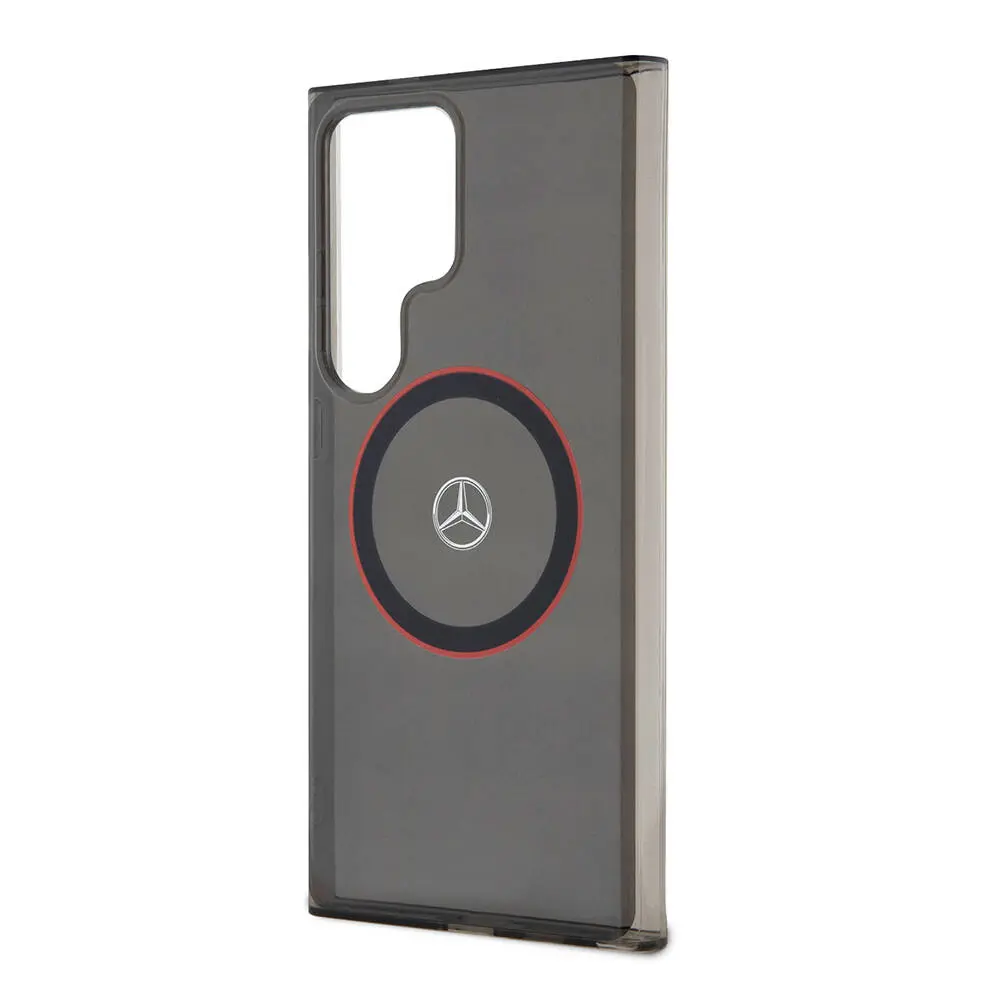 Galaxy S24 Ultra MagSafe Uyumlu Lisanslı Kılıf - Mercedes Benz Red Ring