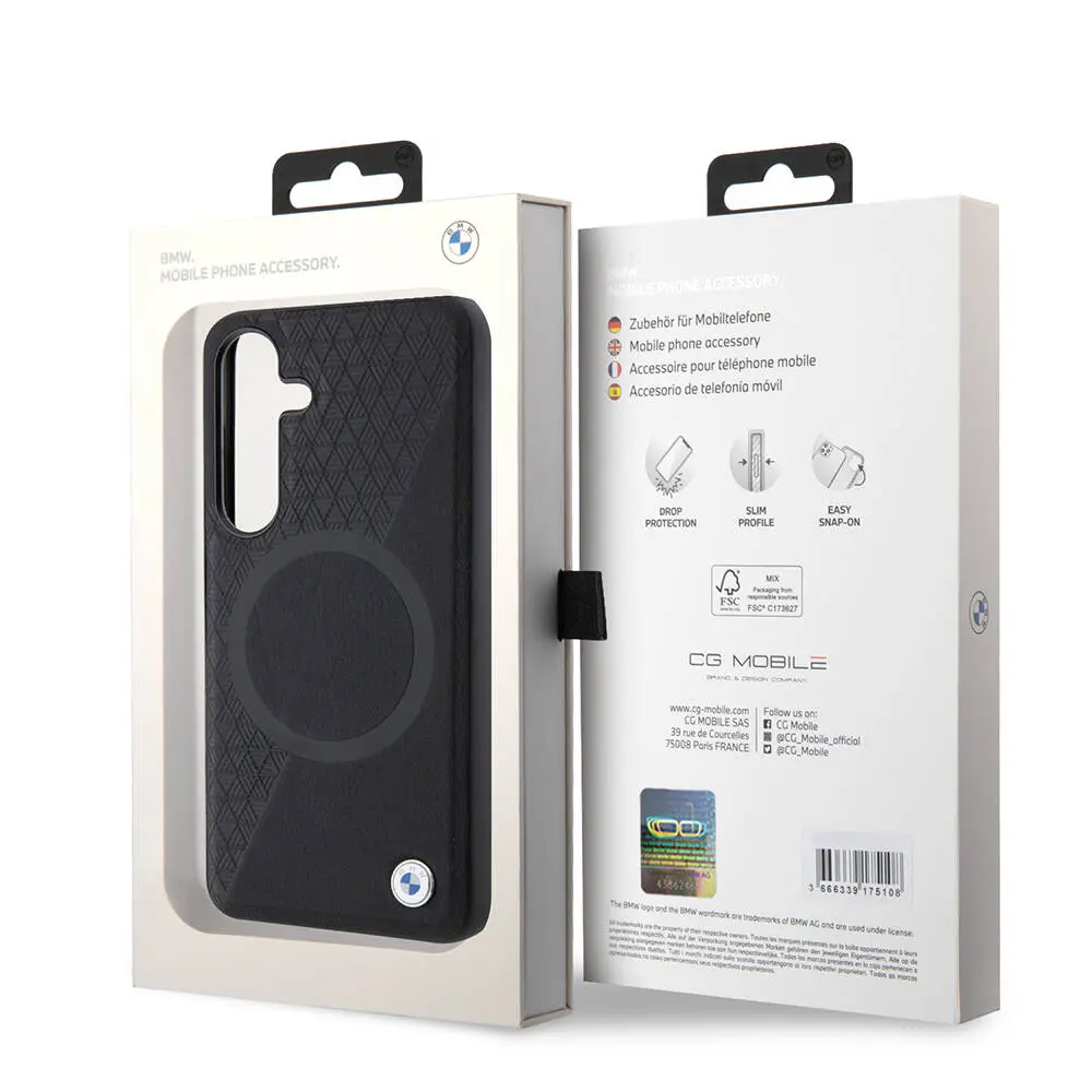 Galaxy S24 MagSafe Uyumlu Deri Kılıf - BMW Circle Lisanslı