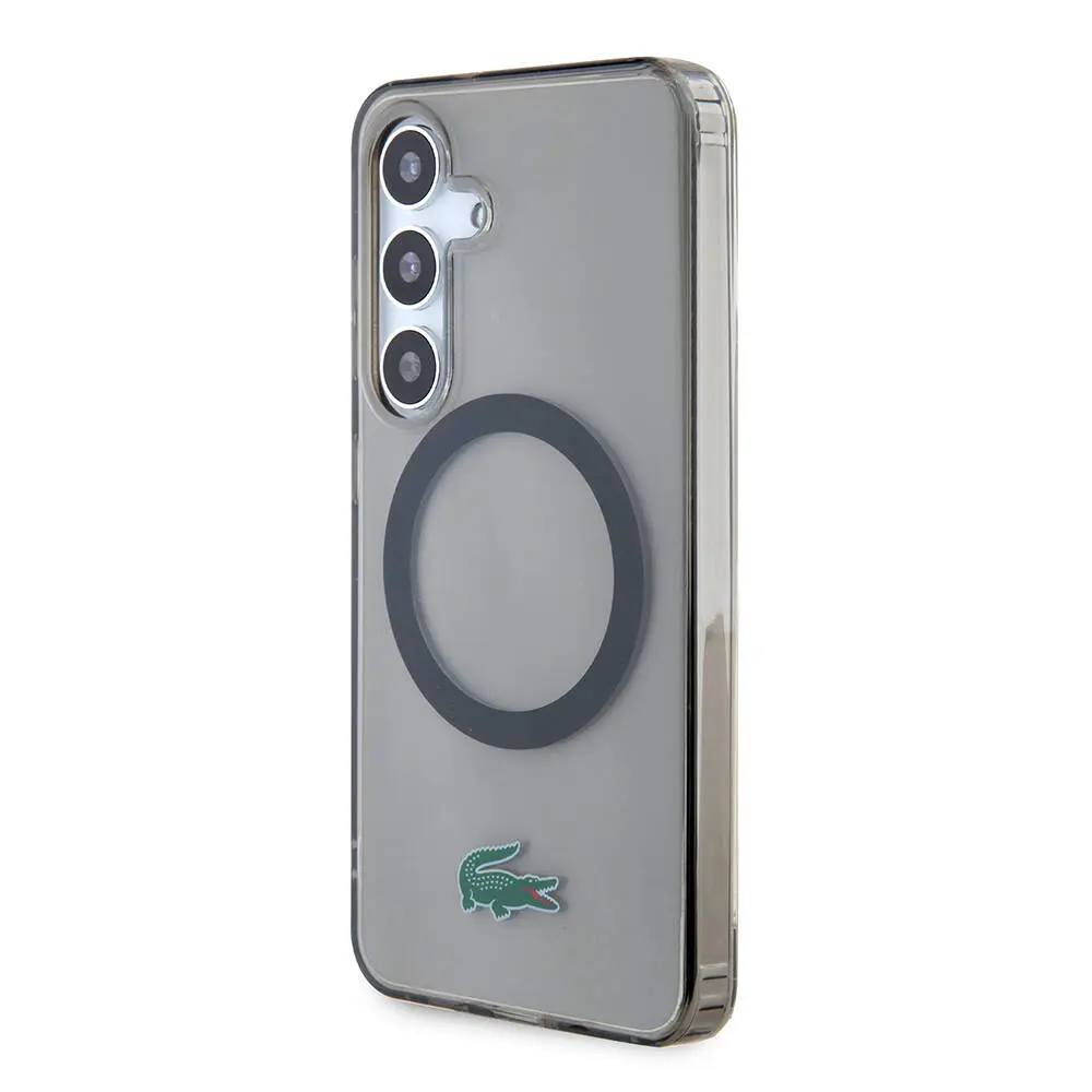 Galaxy S24 MagSafe Uyumlu Şeffaf Kılıf - Lacoste Timsah Logo