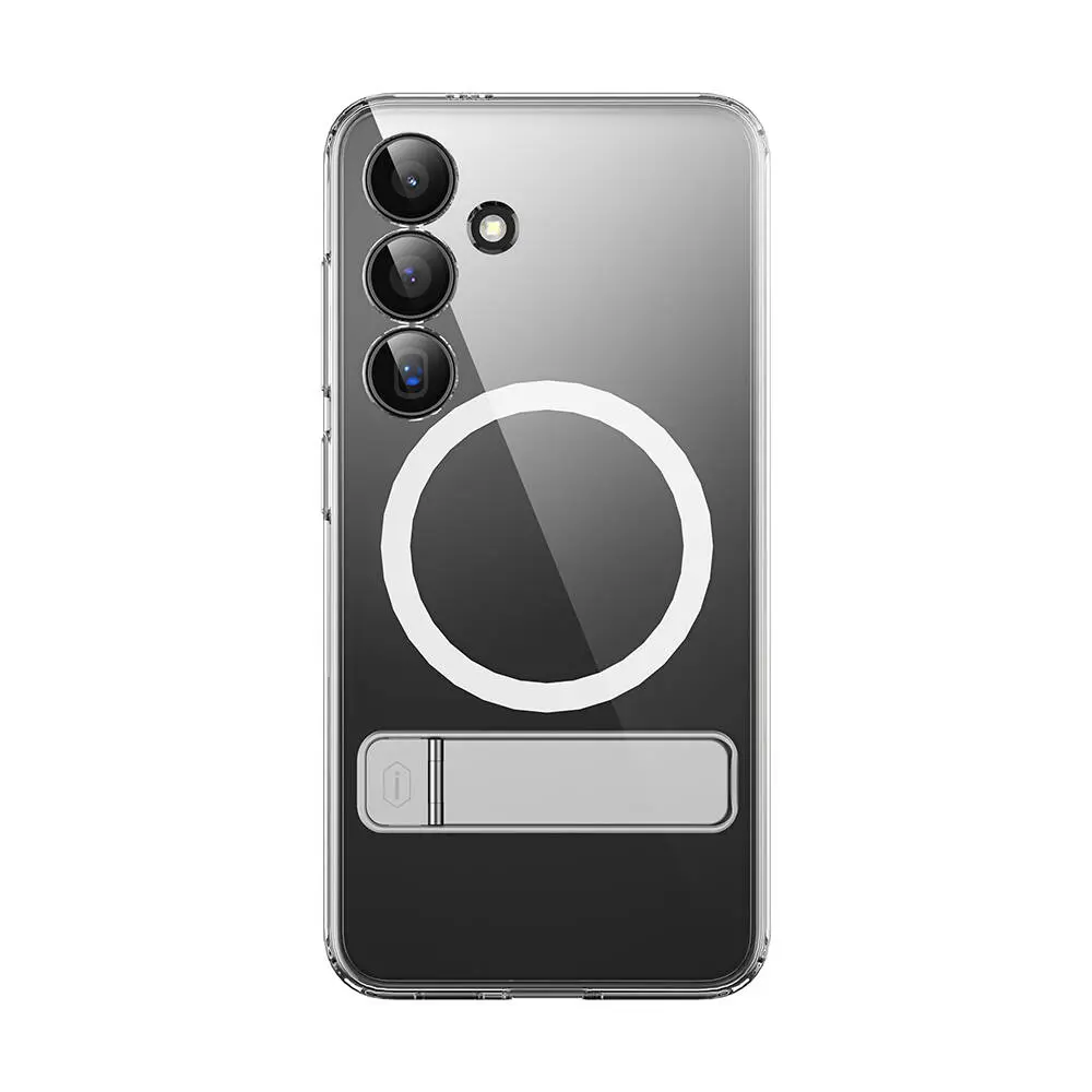 Galaxy S24 Plus MagSafe Uyumlu Şeffaf Standlı Kılıf - Wiwu KCC-025 Aurora