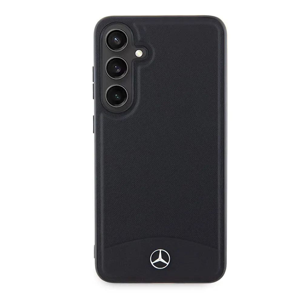 Galaxy S24 Plus MagSafe Uyumlu Deri Dokulu Kılıf - Mercedes Benz Lisanslı