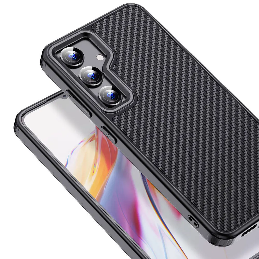 Galaxy S24 Plus MagSafe Uyumlu Aramid Karbon Fiber Kılıf - Wlons Radison