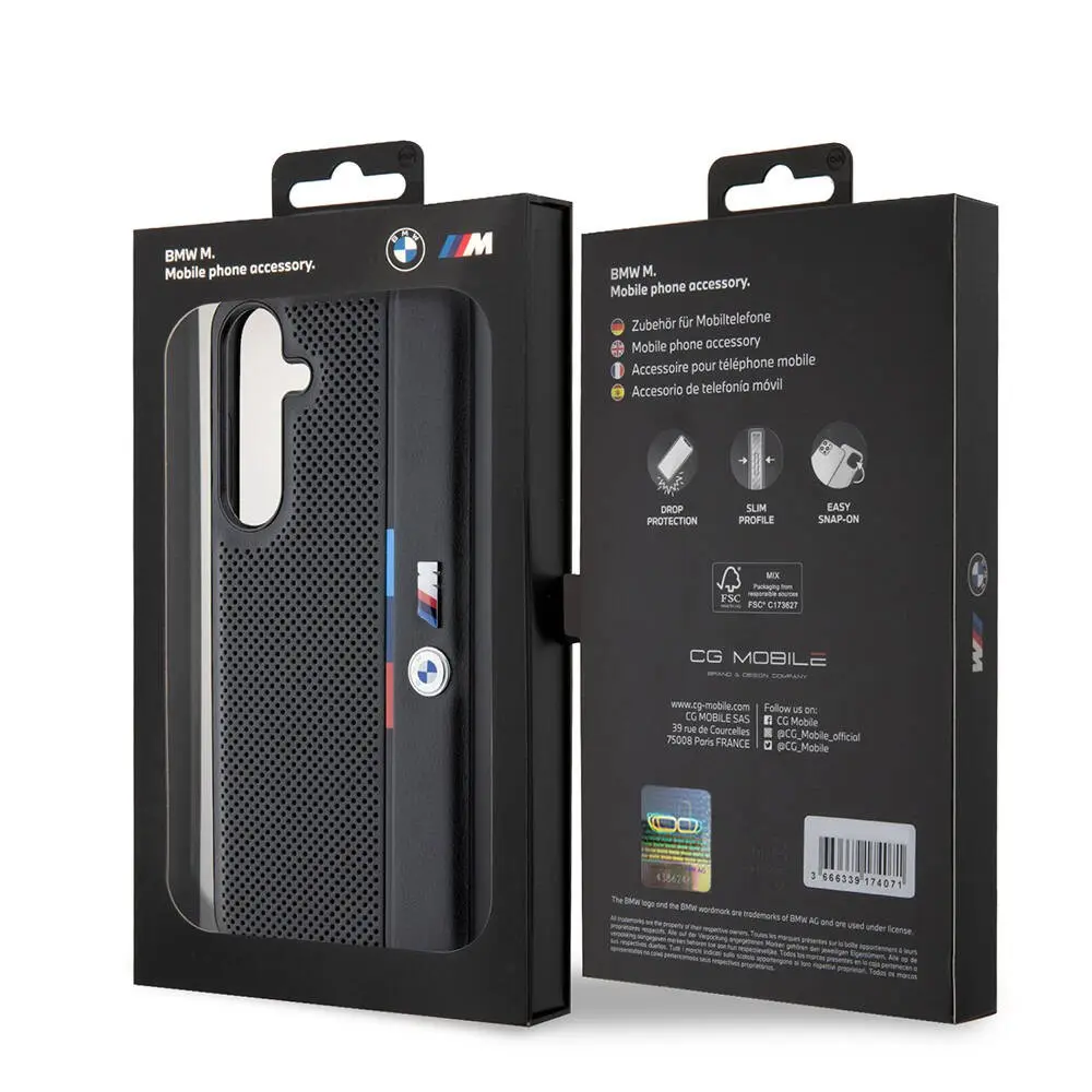 Galaxy S24 Plus Kılıf, BMW Lisanslı M Logolu Detail Line - Siyah