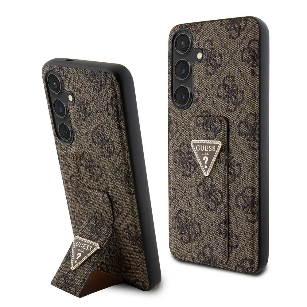 Galaxy S24 Plus Standlı Deri Kılıf, 4G Desenli - Guess