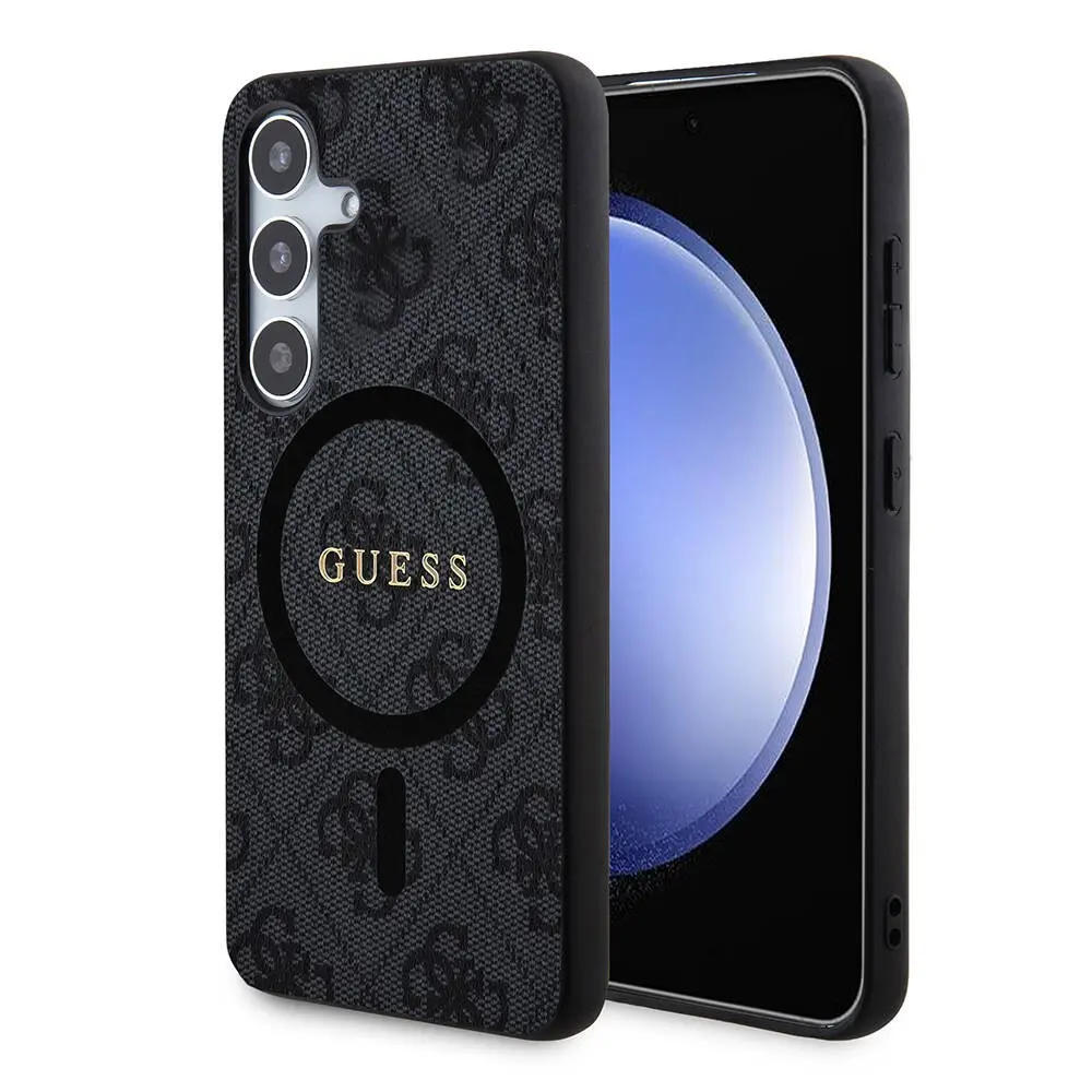 Galaxy S24 Plus MagSafe Uyumlu PU Kılıf - Guess 4G Logolu Halkalı