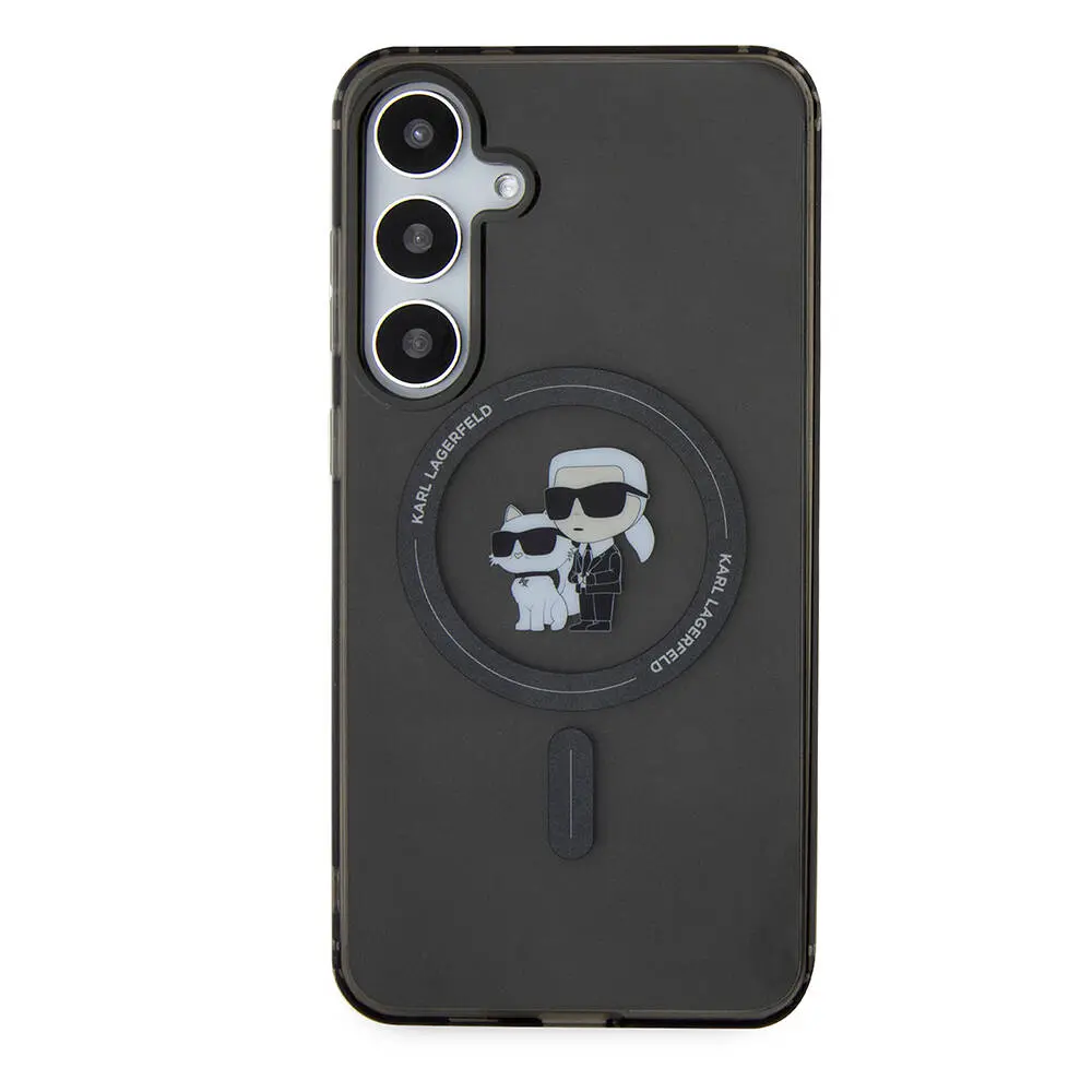 Galaxy S24 Plus MagSafe Uyumlu Kılıf - Karl Lagerfeld Karl & Choupette IML Baskılı