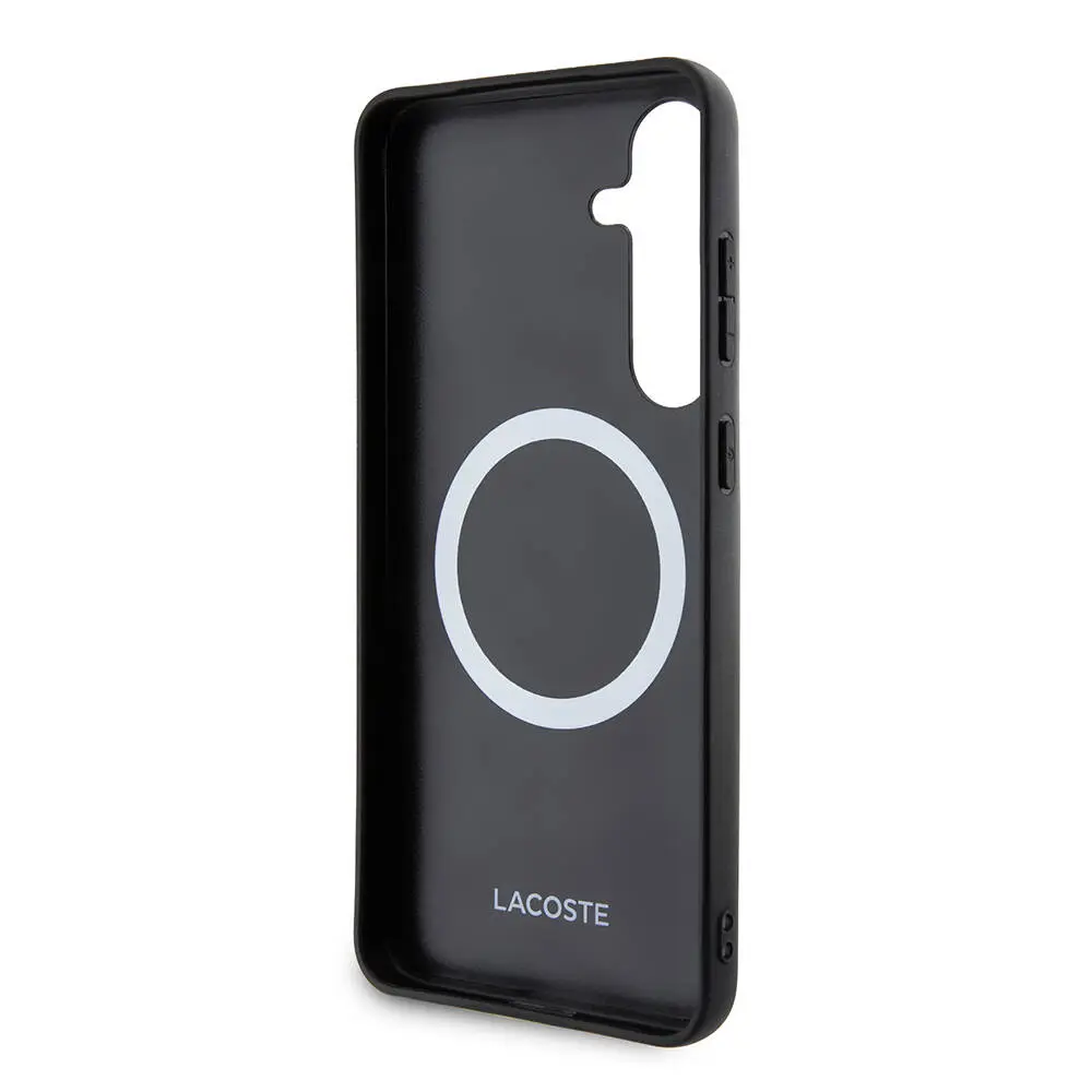 Galaxy S24 Plus Lacoste Lisanslı PU Pike Desenli Kılıf - Timsah Logolu