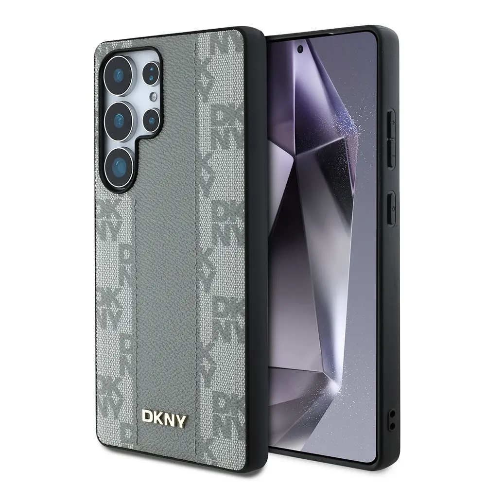 Galaxy S25 Ultra MagSafe Uyumlu 3D Checkered Desenli Kılıf - DKNY
