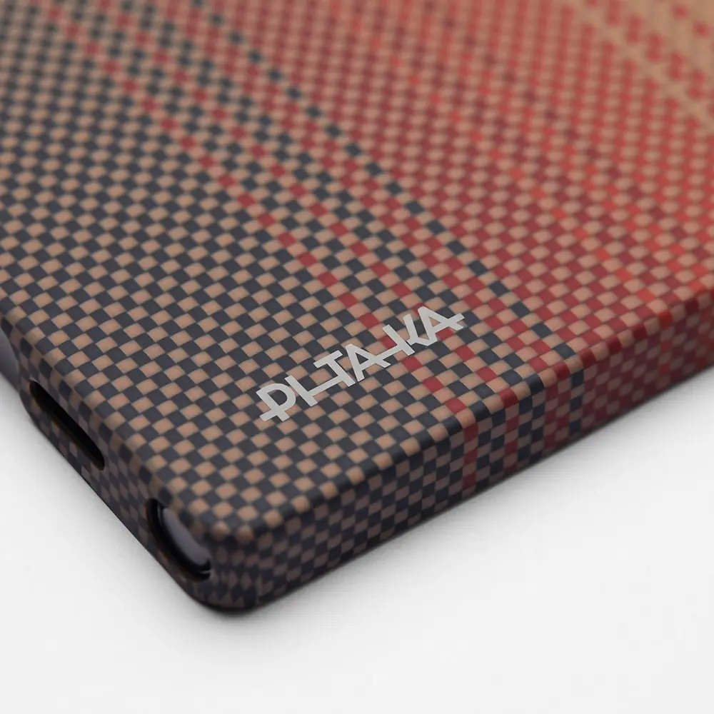 Galaxy S25 Ultra MagSafe Uyumlu Aramid Fiber Kılıf - Pitaka Tactile Woven Sunset-Moonrise