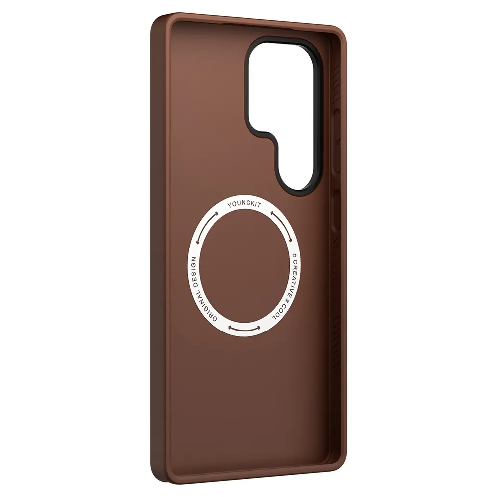 Galaxy S25 Ultra MagSafe Uyumlu Mat Deri Desenli Kılıf - Youngkit Tech Fashion