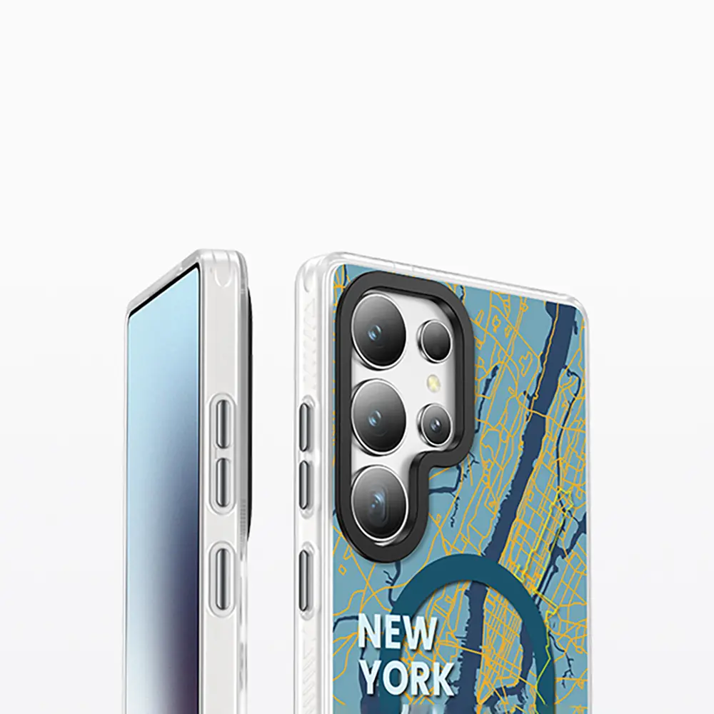 Galaxy S25 Ultra MagSafe Uyumlu Şehir Haritalı Kılıf - Benks Dynamic City