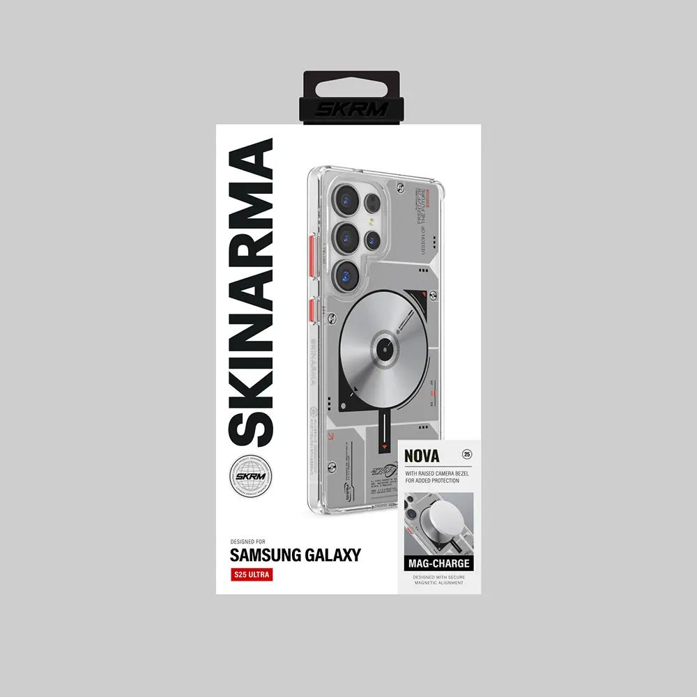 Galaxy S25 Ultra MagSafe Uyumlu Disk Desenli Kılıf - Skinarma Nova
