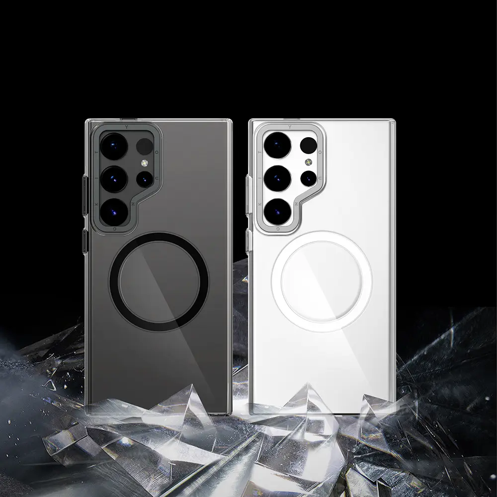 Galaxy S25 Ultra MagSafe Uyumlu Şeffaf Kılıf - Youngkit Crystal Shield