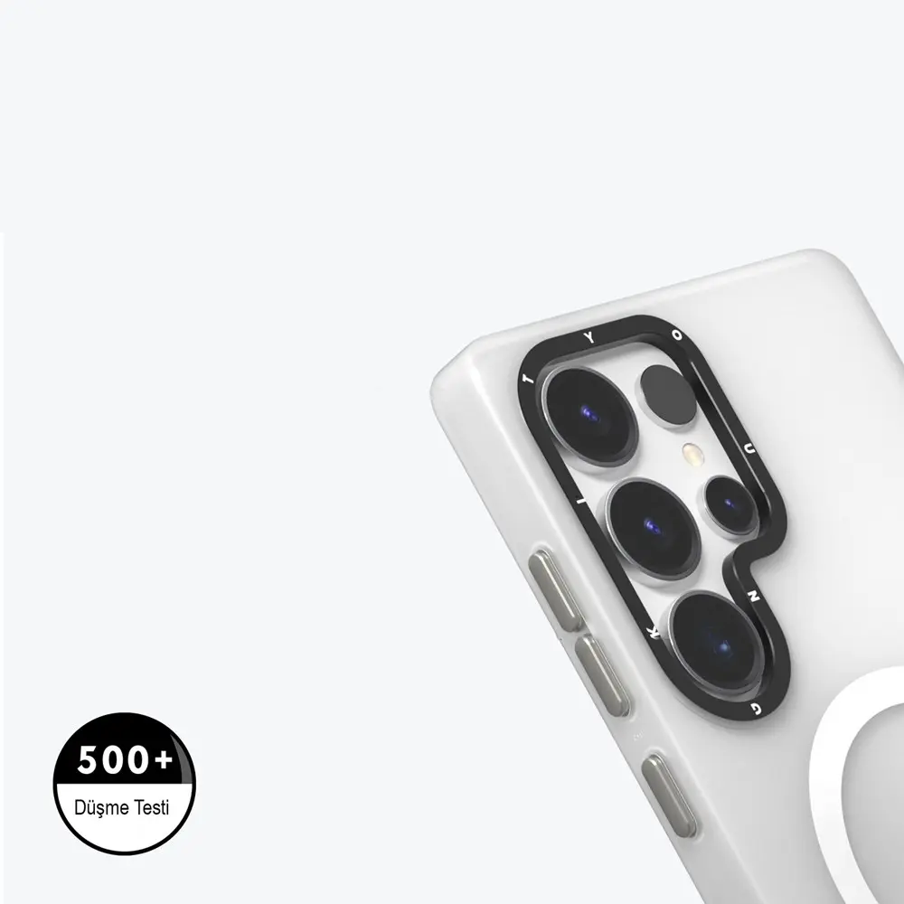 Galaxy S25 Ultra MagSafe Uyumlu Şeffaf Kılıf - Youngkit Hidden Sand