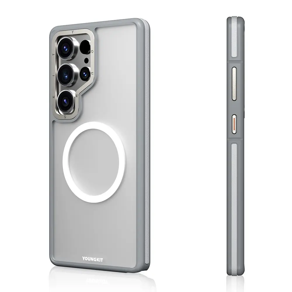 Galaxy S25 Ultra MagSafe Şeffaf Kılıf - Youngkit Rock Sand