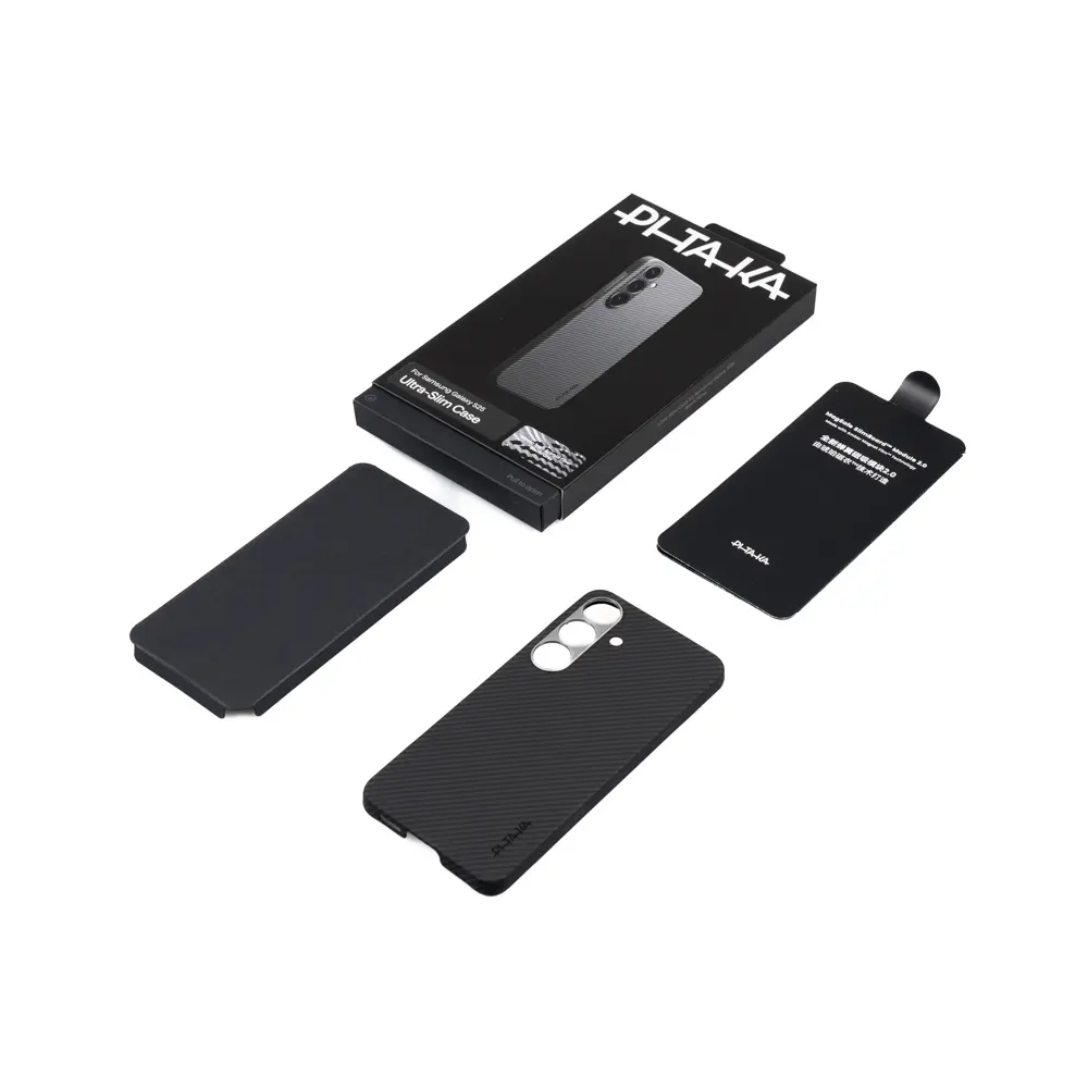 Galaxy S25 MagSafe Uyumlu 600D Aramid Fiber Kılıf - Pitaka Ultra-Slim Classic