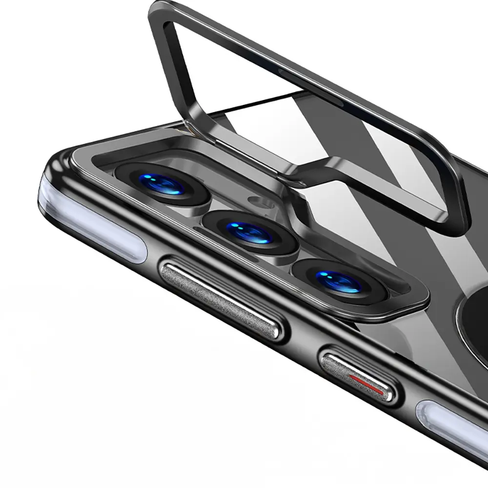 Galaxy S25 MagSafe Uyumlu Standlı Şeffaf Kılıf - Wlons Efsane Kapak