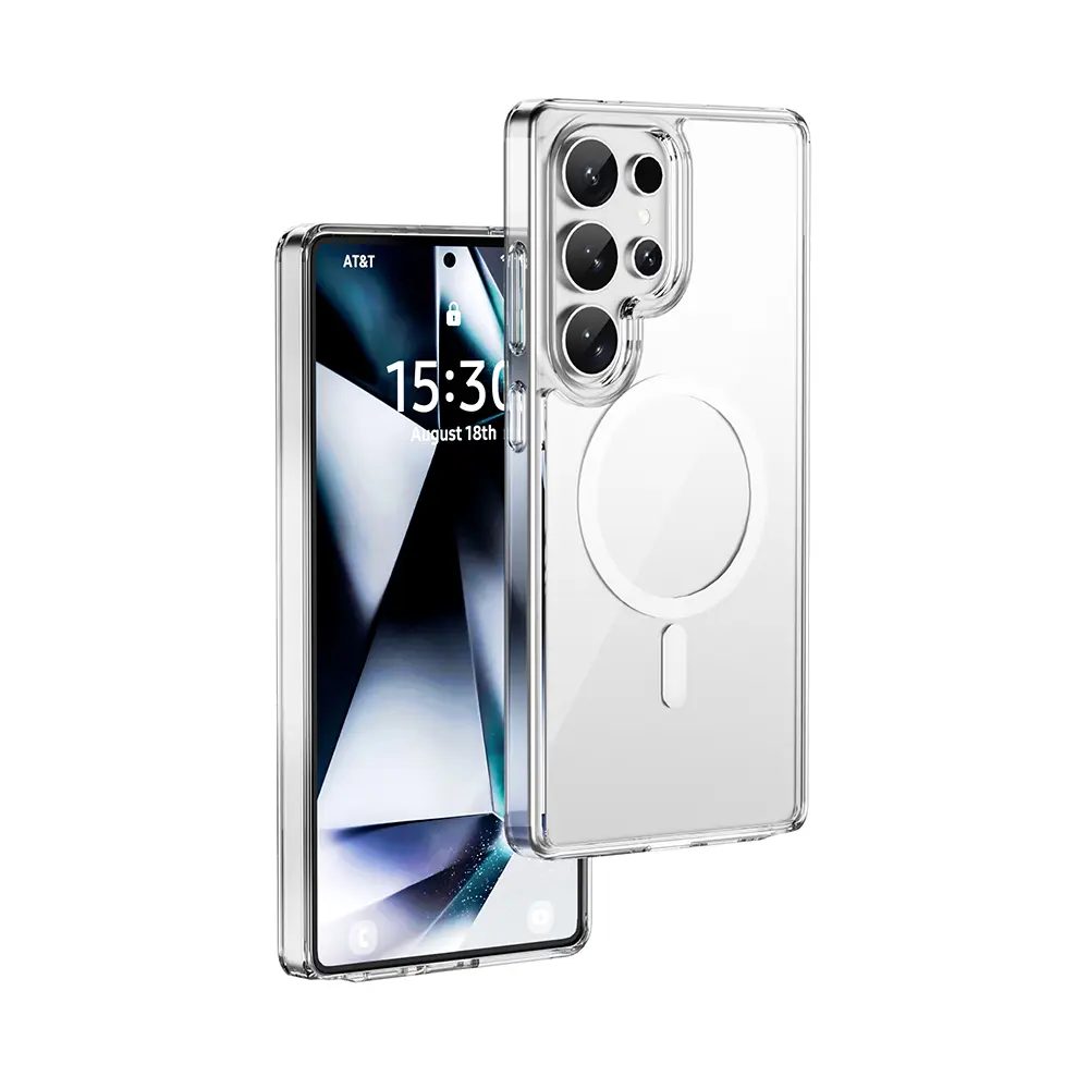 Galaxy S26 Ultra MagSafe Uyumlu Şeffaf Kılıf - Wiwu iShield Pro