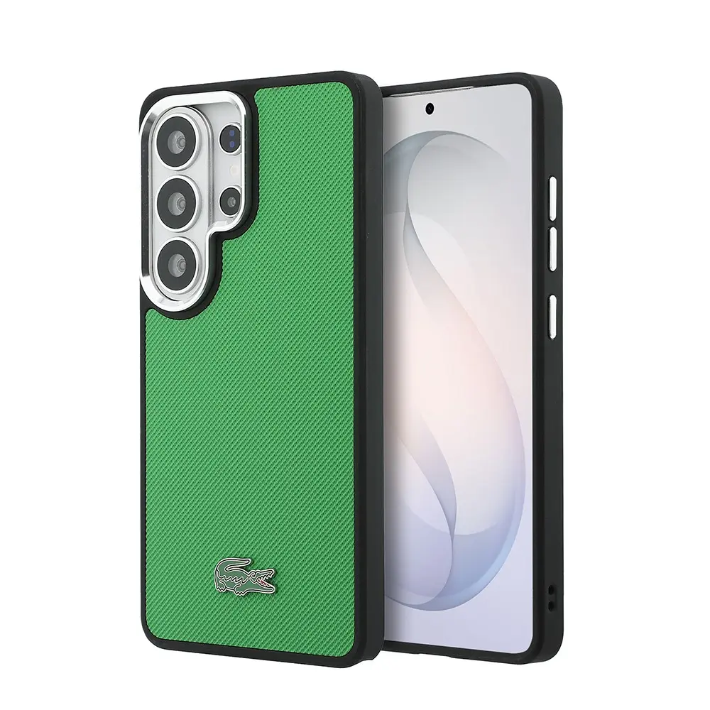 Galaxy S26 Ultra PU Pike Desenli Metal Logolu Kılıf - Lacoste