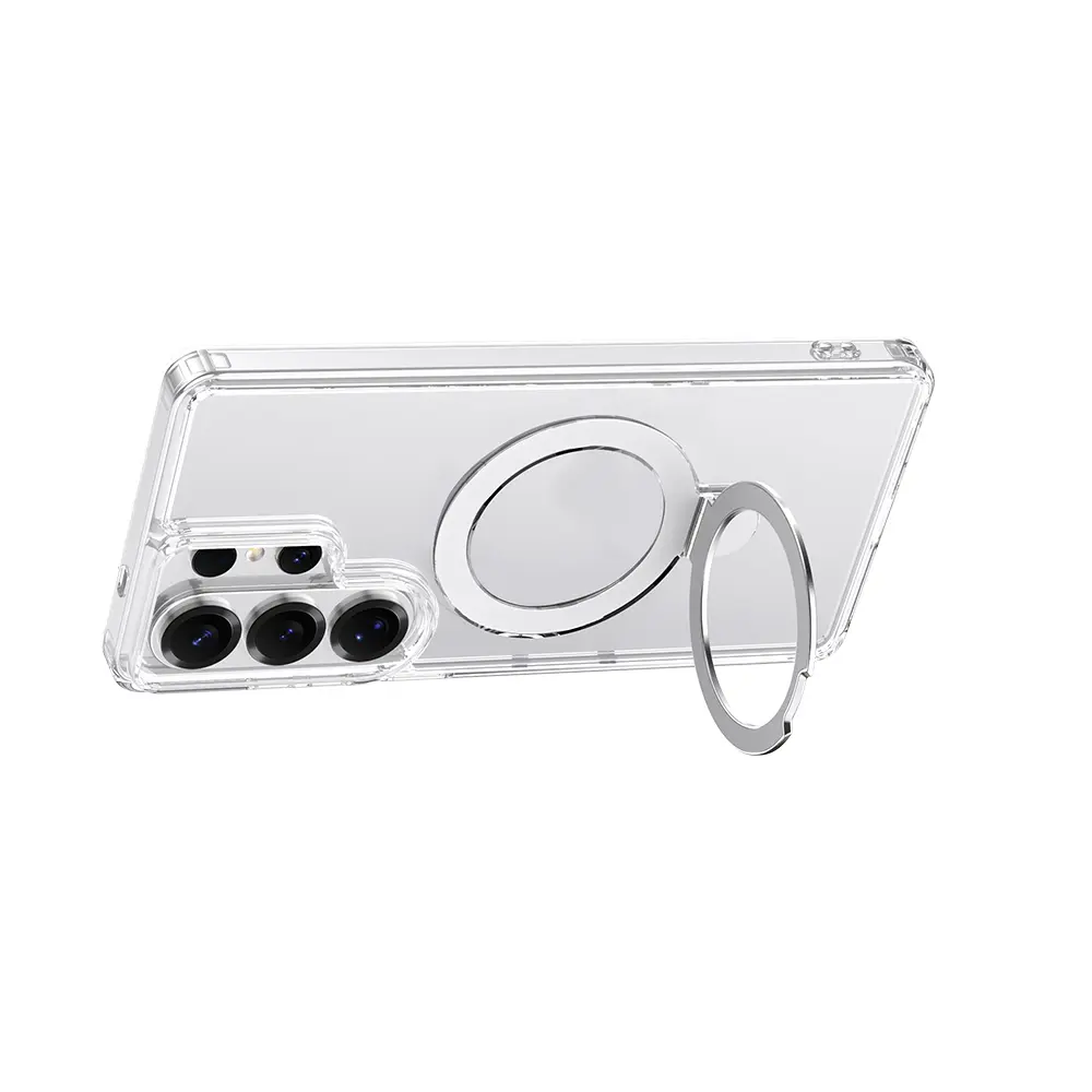 Galaxy S26 Ultra MagSafe Uyumlu Standlı Şeffaf Kılıf - Raptic Air Stand