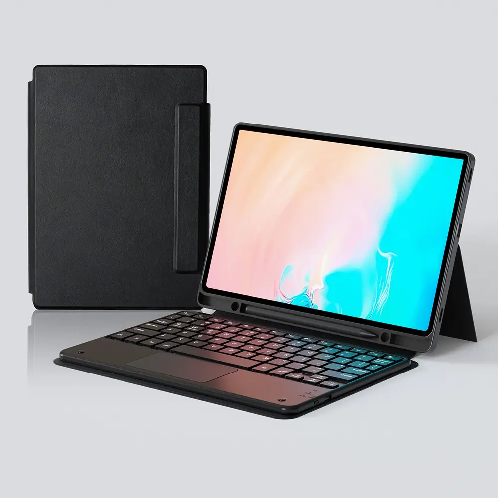 Galaxy Tab S10 FE Plus Standlı Bluetooth Klavyeli Kılıf - Zore Border