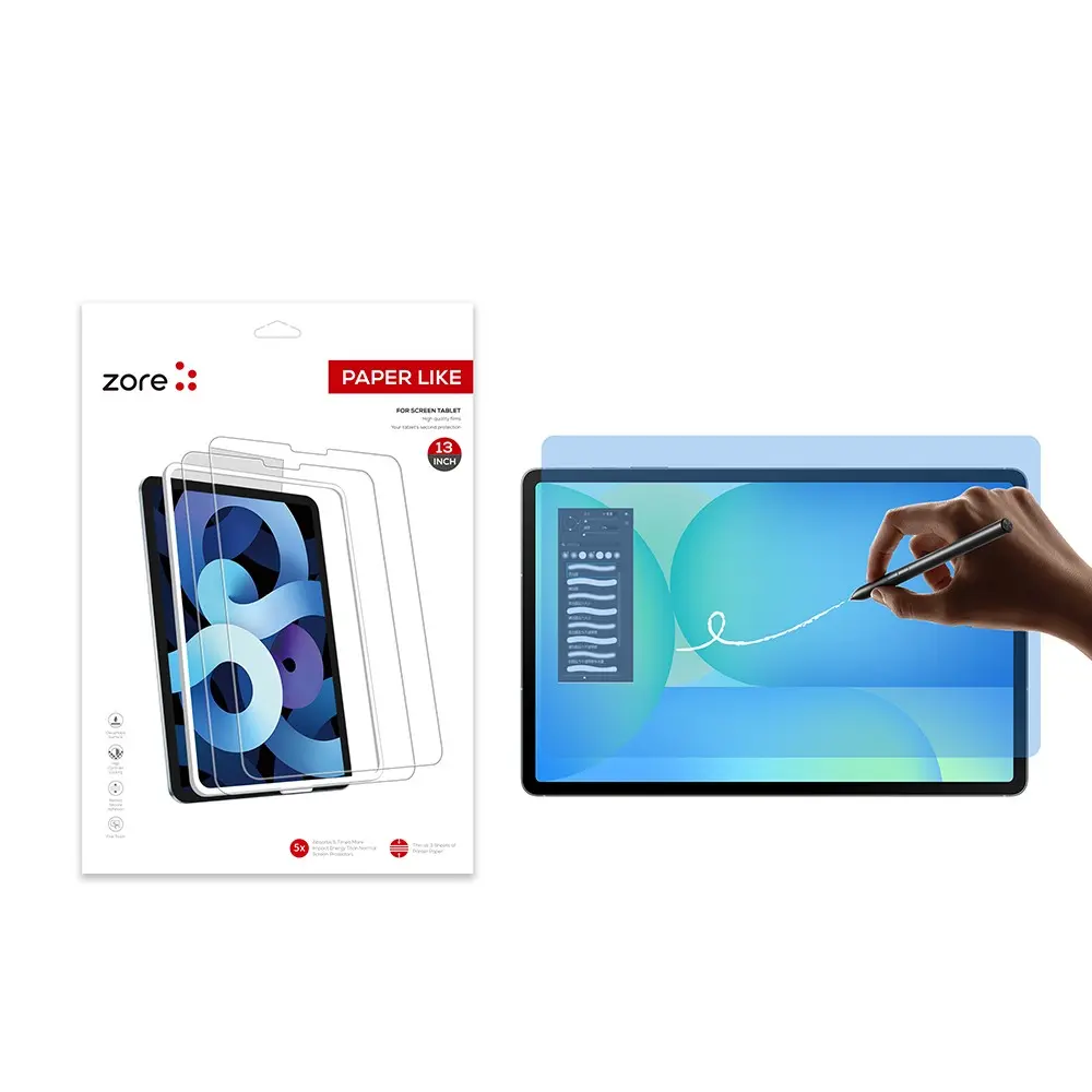 Galaxy Tab S10 FE Plus Kağıt Hisli Mat Ekran Koruyucu - Zore Paper-Like