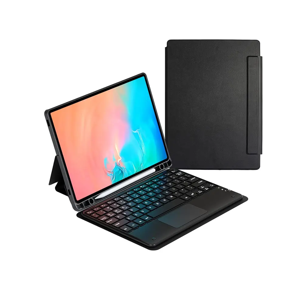 Galaxy Tab S10 FE Bluetooth Klavyeli Standlı Tablet Kılıfı - Zore Border Keyboard