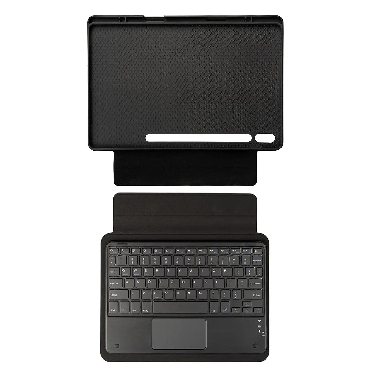 Galaxy Tab S10 Ultra Bluetooth Klavyeli Standlı Tablet Kılıfı - Zore Border Keyboard