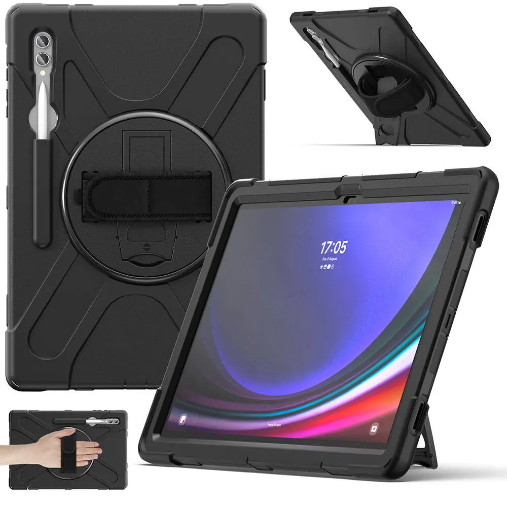 Galaxy Tab S10 Ultra Silikon Kılıf, Ayarlanabilir Askılı - Zore Defender