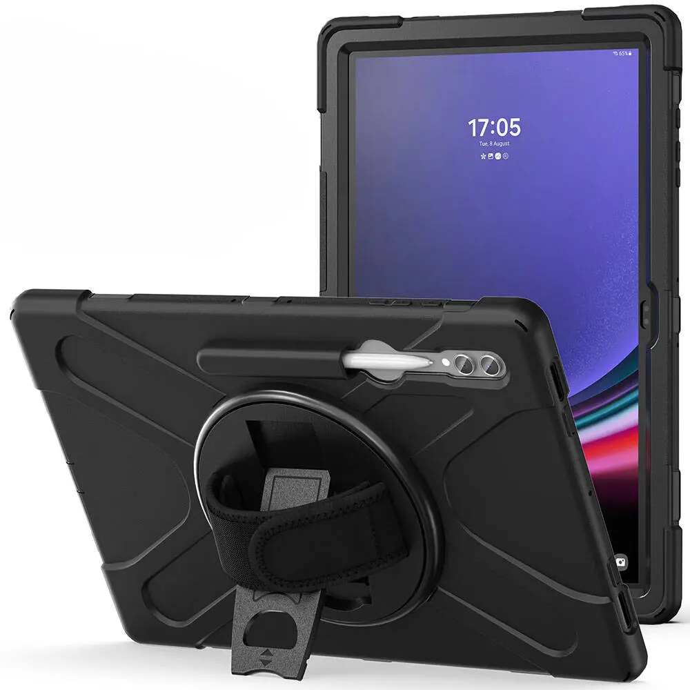Galaxy Tab S10 Ultra Silikon Kılıf, Ayarlanabilir Askılı - Zore Defender
