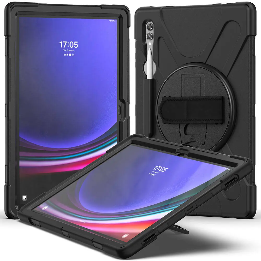 Galaxy Tab S10 Ultra Silikon Kılıf, Ayarlanabilir Askılı - Zore Defender