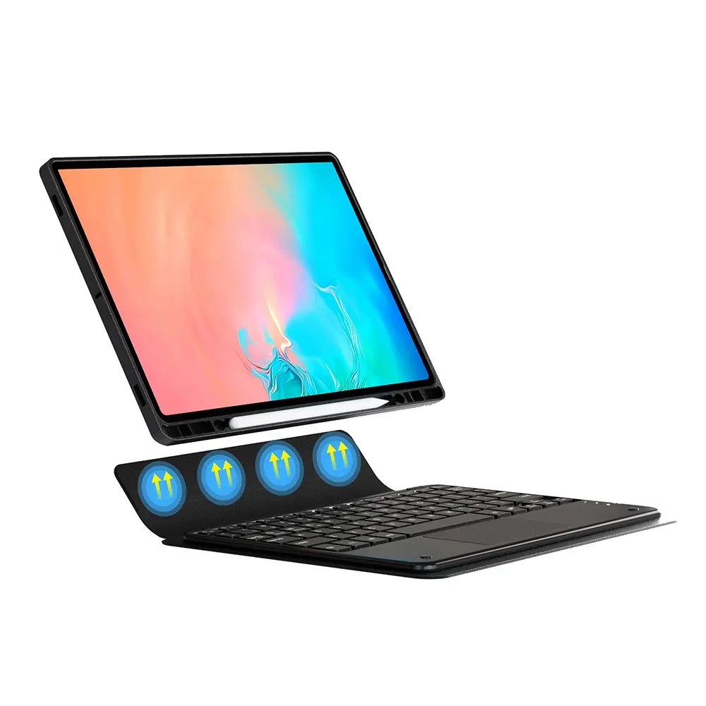 Galaxy Tab S11 Ultra Bluetooth Klavyeli Standlı Tablet Kılıfı - Zore Border