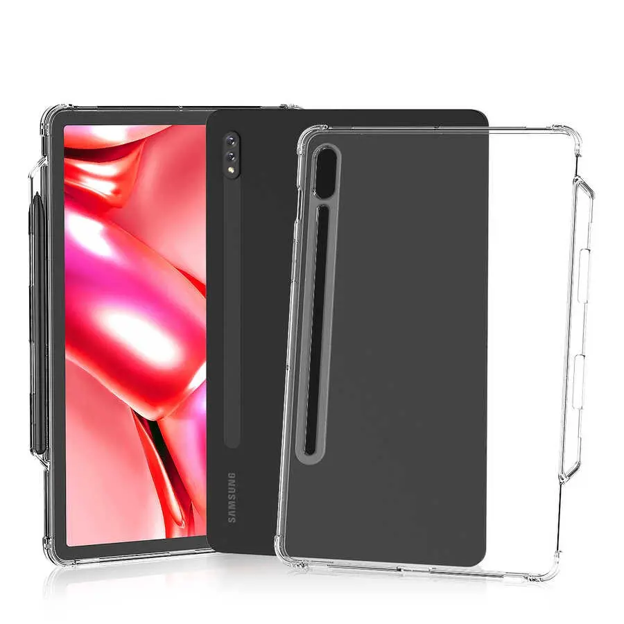 Galaxy Tab S7 T870 Şeffaf Standlı Kılıf - Araree Mach