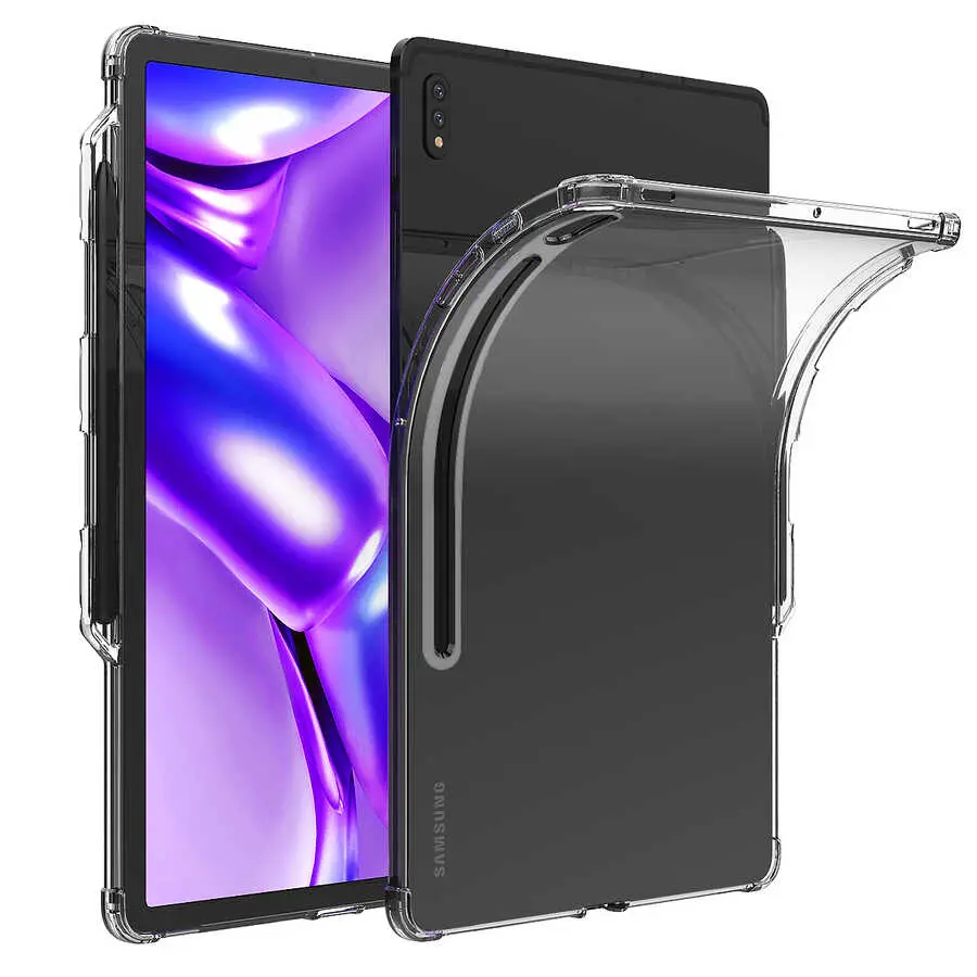 Galaxy Tab S7 T870 Şeffaf Standlı Kılıf - Araree Mach