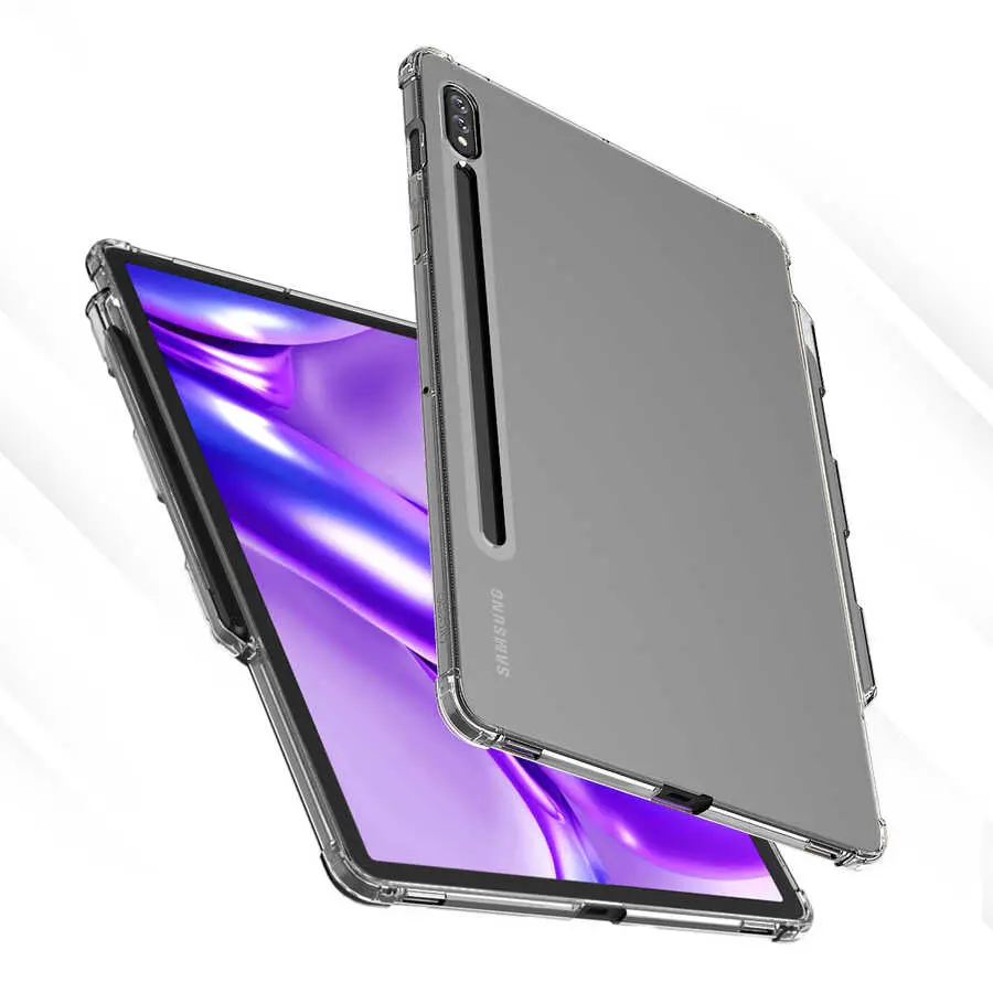 Galaxy Tab S7 T870 Şeffaf Standlı Kılıf - Araree Mach