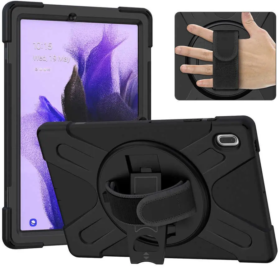 Galaxy Tab S7 FE LTE Ayarlanabilir Askılı Standlı Tablet Kılıfı - Zore Defender