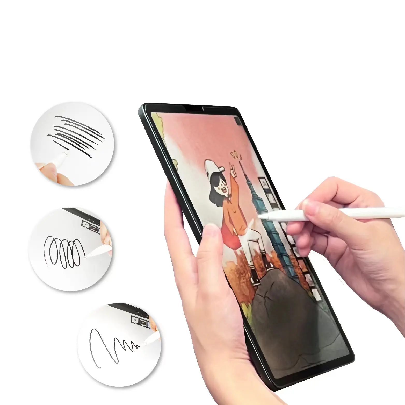 Galaxy Tab S9 Plus Kağıt Hisli Mat Ekran Koruyucu - Davin Paper Like