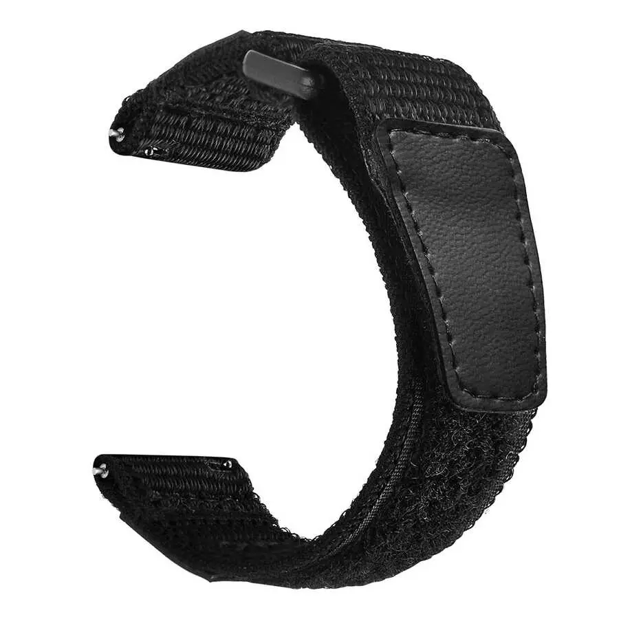 Galaxy Watch 42mm (20mm) Magic Nylon Kordon - Zore Siyah