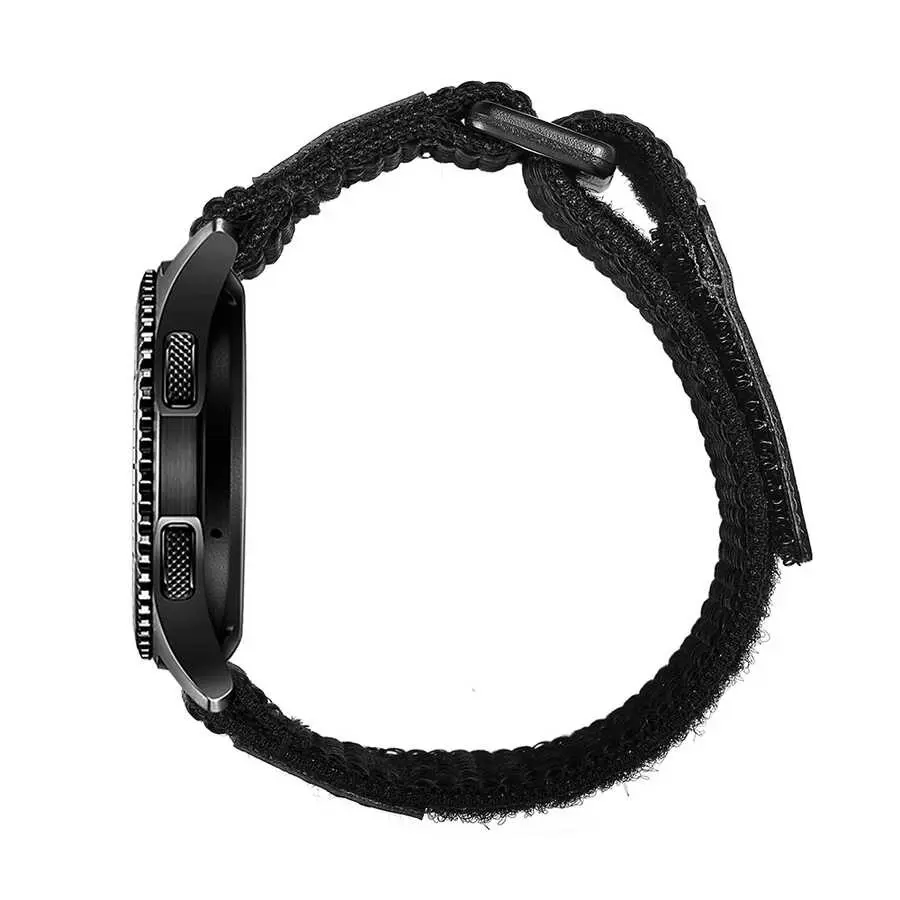 Galaxy Watch 42mm (20mm) Magic Nylon Kordon - Zore Siyah