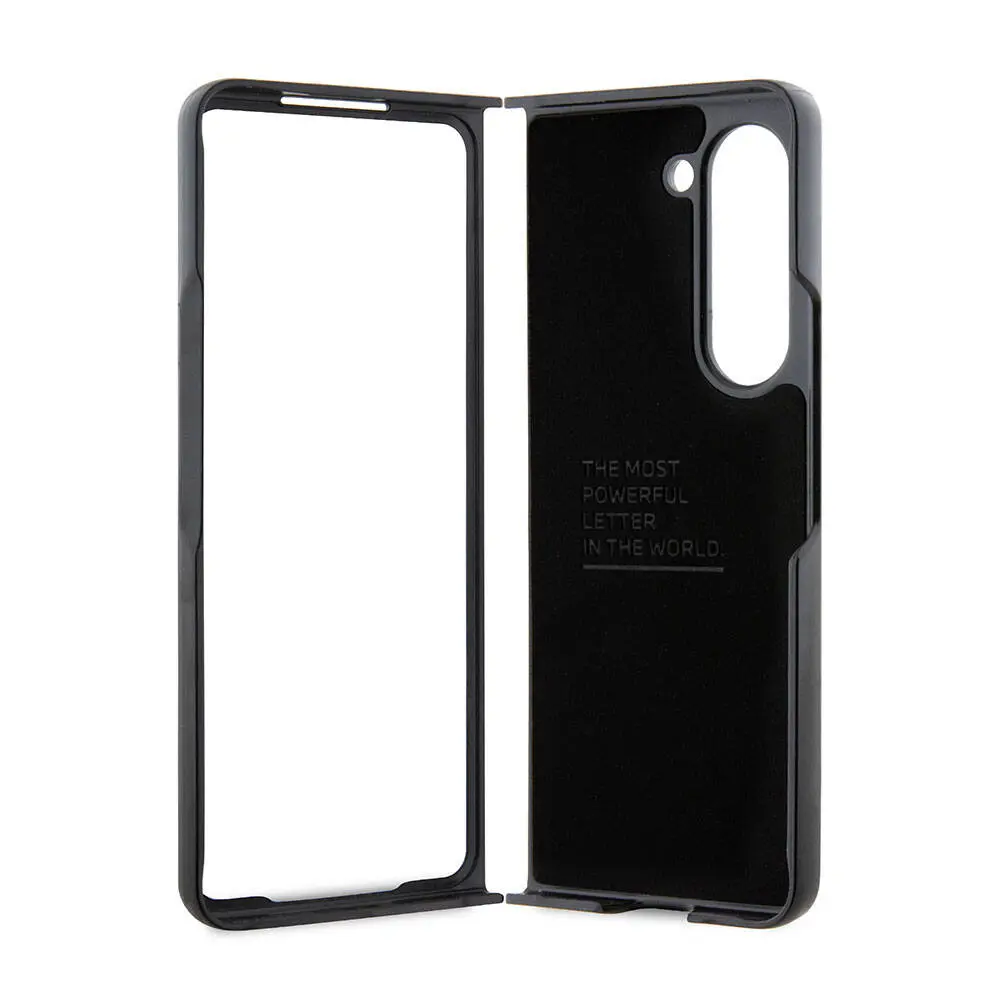 Galaxy Z Fold 5 Kılıf, BMW Lisanslı M Logolu PU Karbon Kapak - Siyah