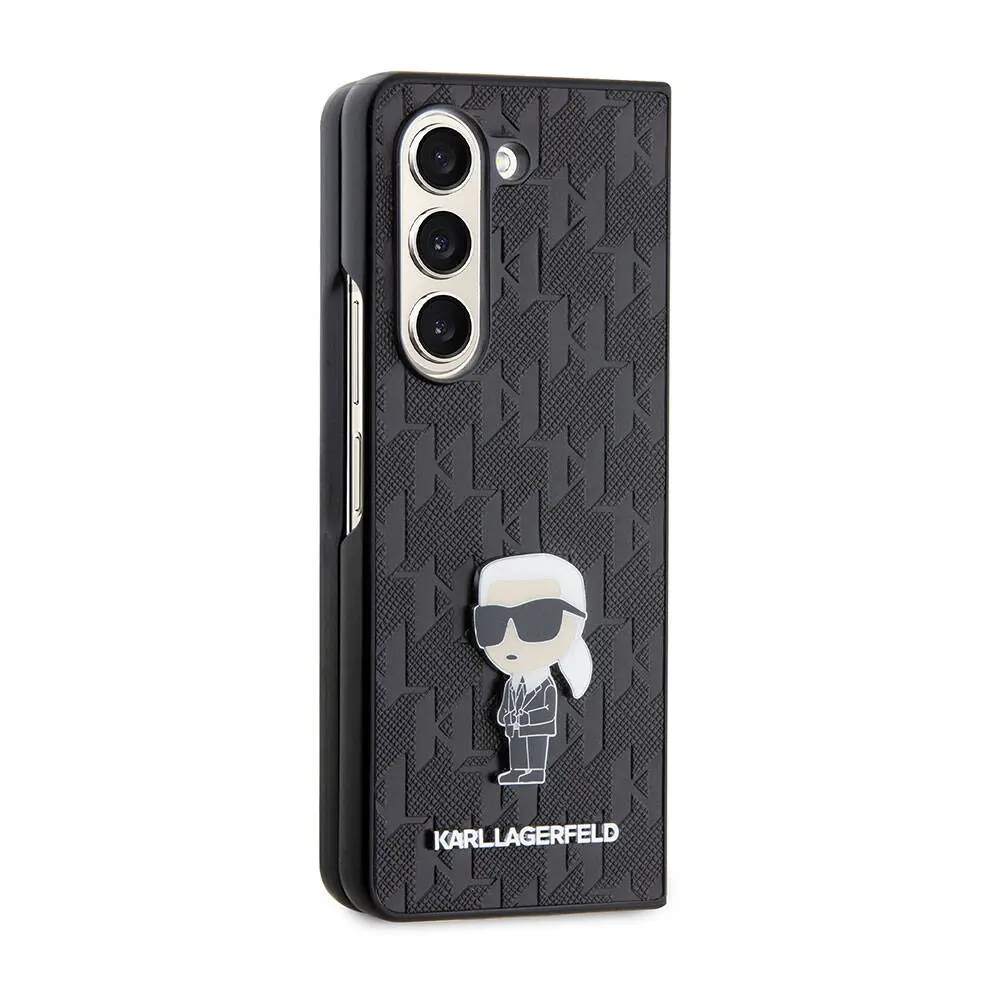 Galaxy Z Fold 5 Kılıf, Lisanslı Karl Lagerfeld Saffiano Kapak