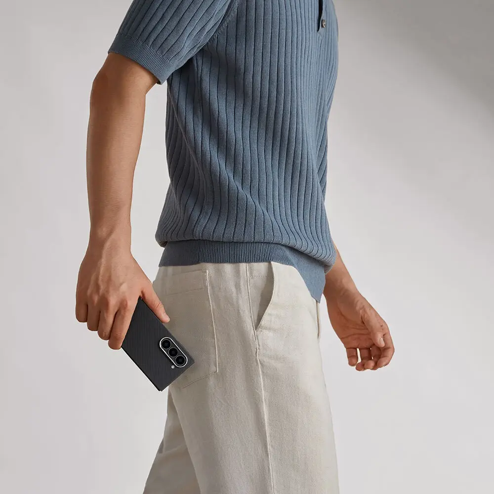 Galaxy Z Fold 6 MagSafe Uyumlu Aramid Fiber Kılıf - Pitaka Ultra-Slim Classic