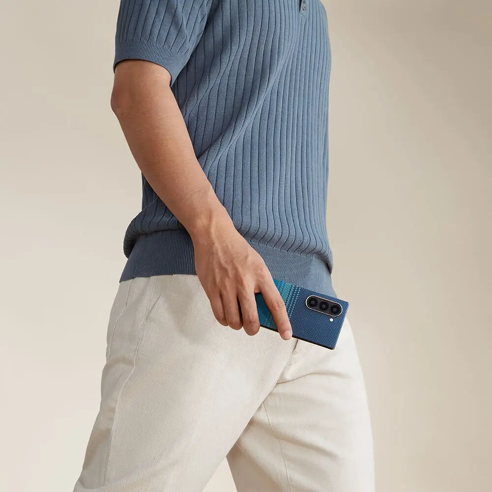 Galaxy Z Fold 6 MagSafe Uyumlu Aramid Fiber Kılıf - Pitaka Sunset-Moonrise
