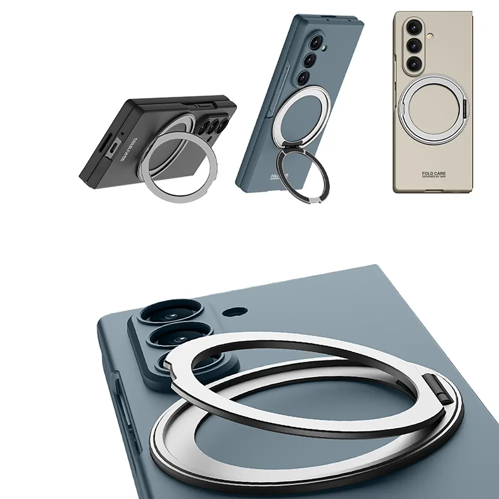 Galaxy Z Fold 7 MagSafe Şarj Özellikli Yüzüklü Kamera Korumalı Kılıf - GKK Kıpta