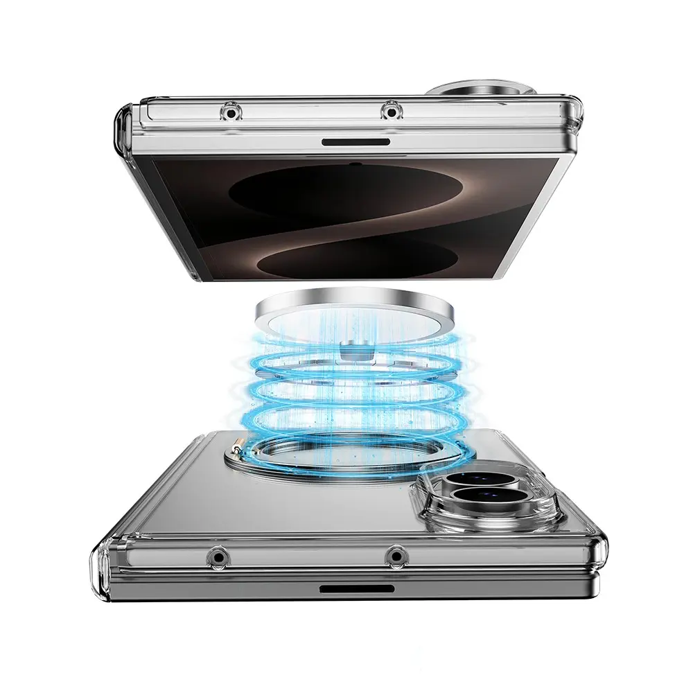 Galaxy Z Fold 8 MagSafe Uyumlu Şeffaf Standlı Kılıf - Wlons Pita