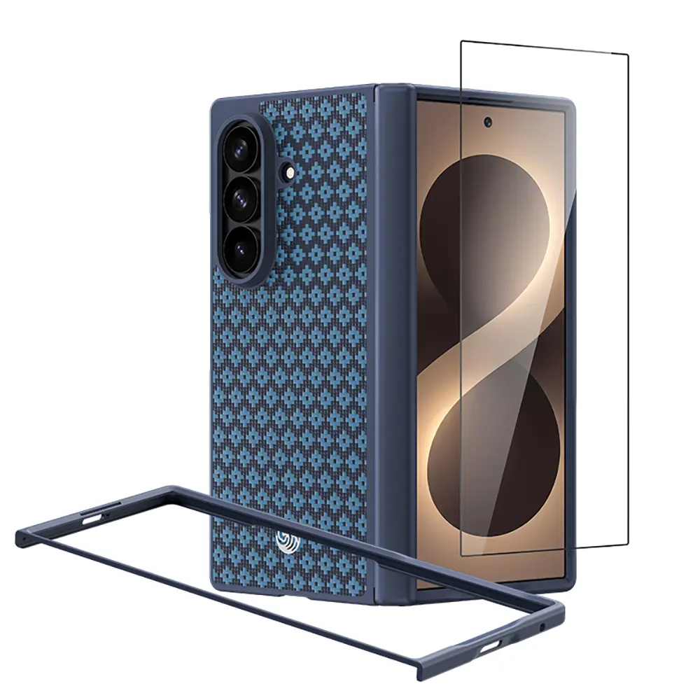 Galaxy Z Fold 8 Ultra Kevlar Karbon Kılıf ve Ekran Koruyucu Seti - Benks ArmorPro ArmorGrid Grand Combo