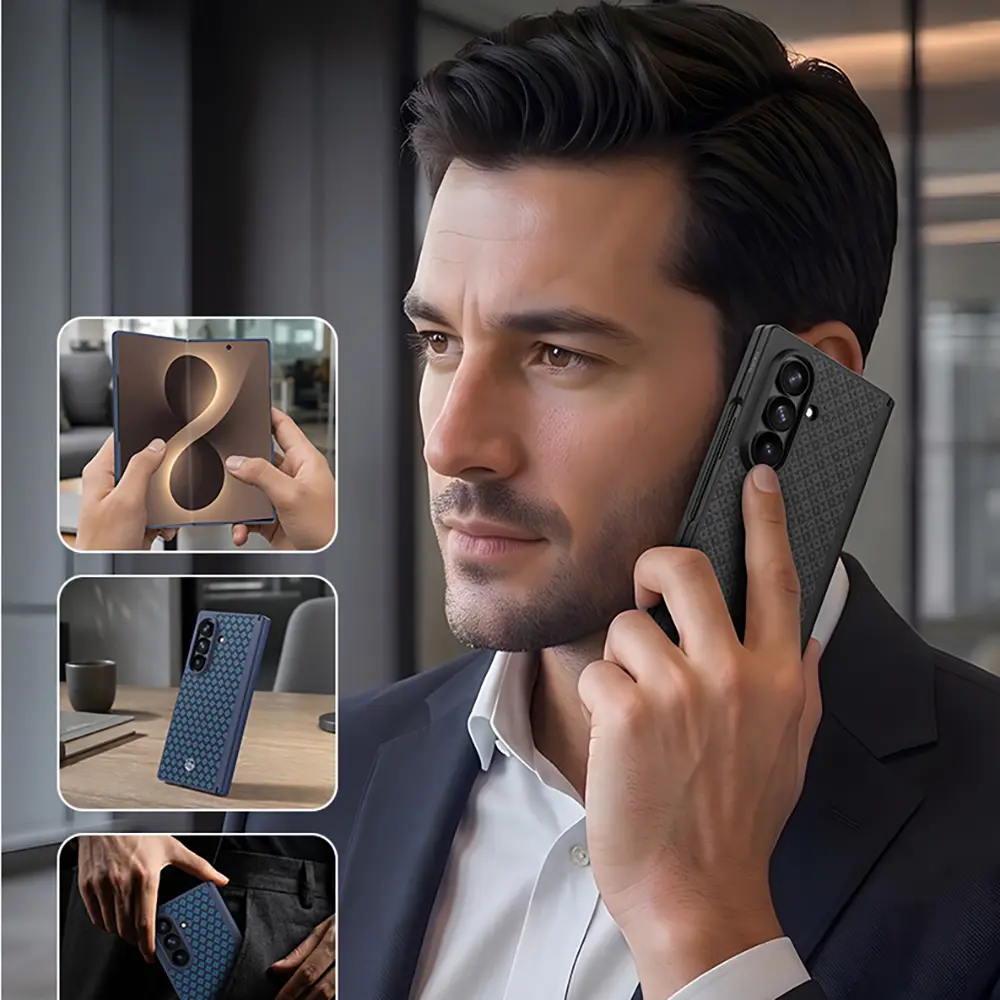 Galaxy Z Fold 8 Ultra Kevlar Karbon Kılıf ve Ekran Koruyucu Seti - Benks ArmorPro ArmorGrid Grand Combo