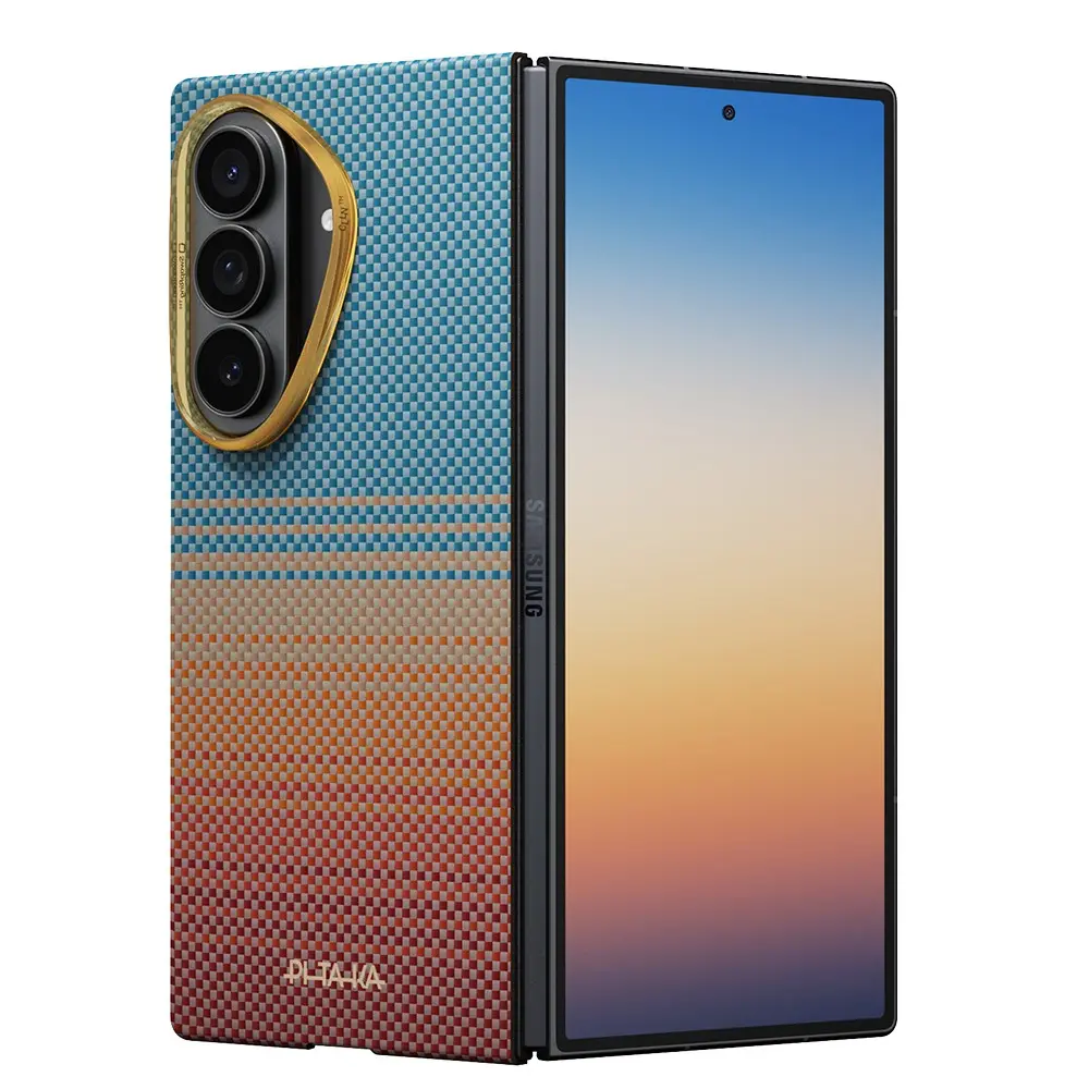 Galaxy Z Fold 8 Ultra MagSafe Uyumlu Aramid Fiber Kılıf - Pitaka Sunset 2.0 California Dream